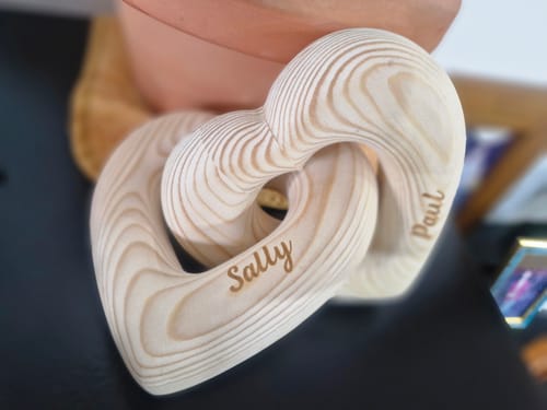 Customer photo review of Romantic Couple - Personalized Infinity Heart Sculpture