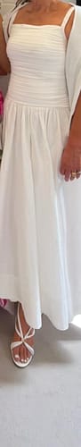 Customer photo review of Regina Wedge White Leather