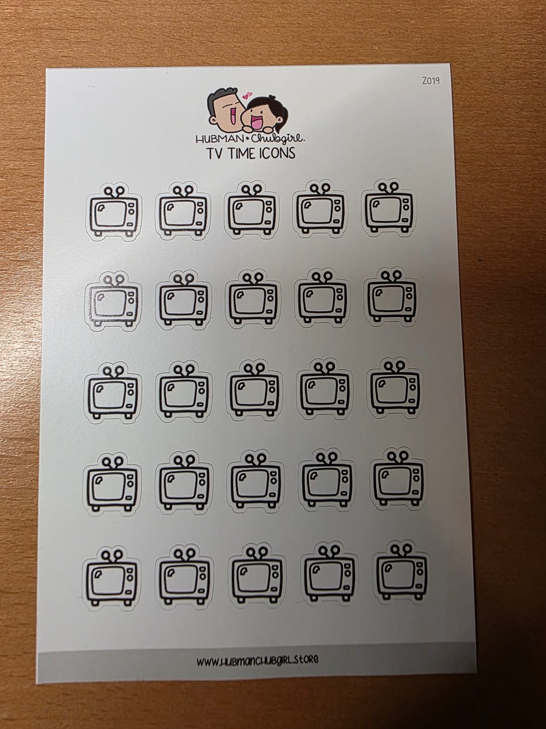 Customer photo review of TV Time Icons Planner Stickers