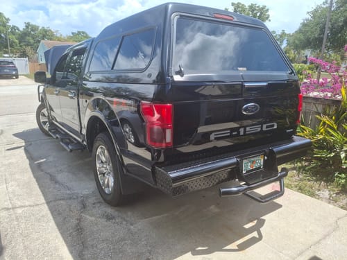Customer photo review of Steelcraft Semi Gloss Black Steel Rear Bumper | Fits 2015-2025 Ford F-150