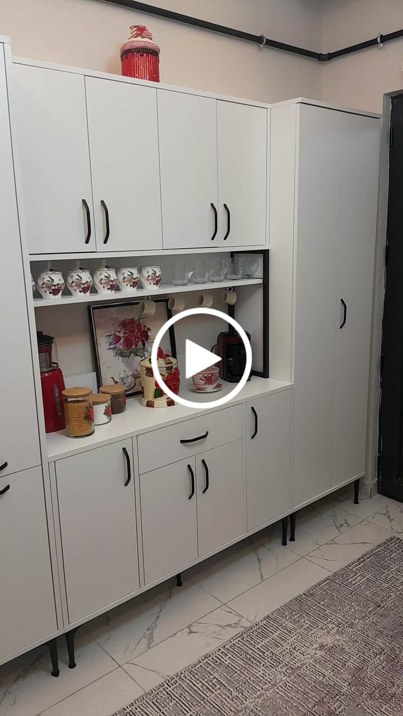Customer video review of Rani JE132 Çok Amaçlı Dolap 12 Kapaklı 1 Çekmeceli Kiler Mutfak Dolabı Beyaz