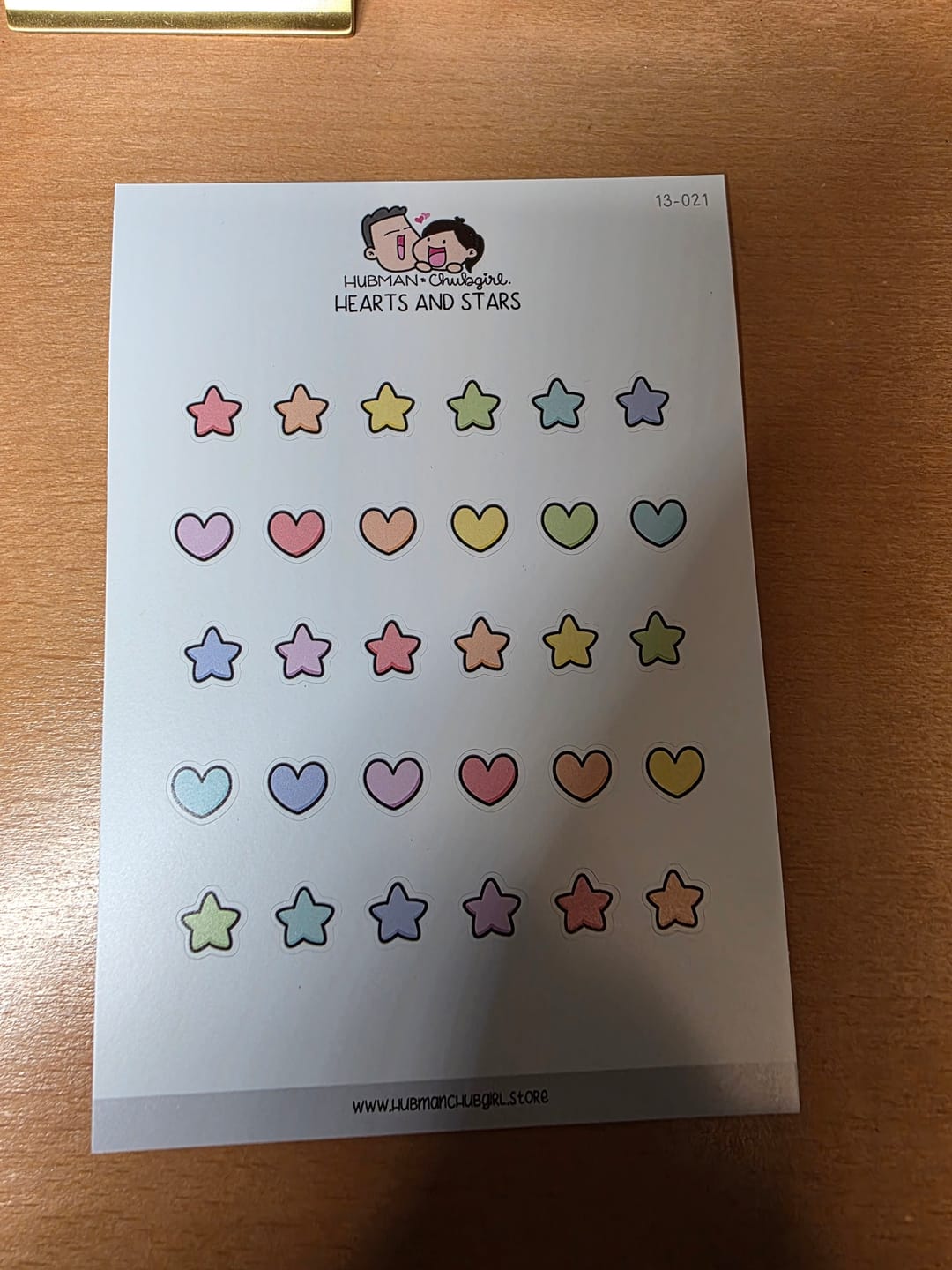 Customer photo review of Hearts and Stars Planner Stickers