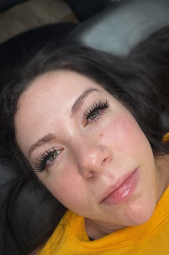 Customer photo review of Dark Volume Lashes