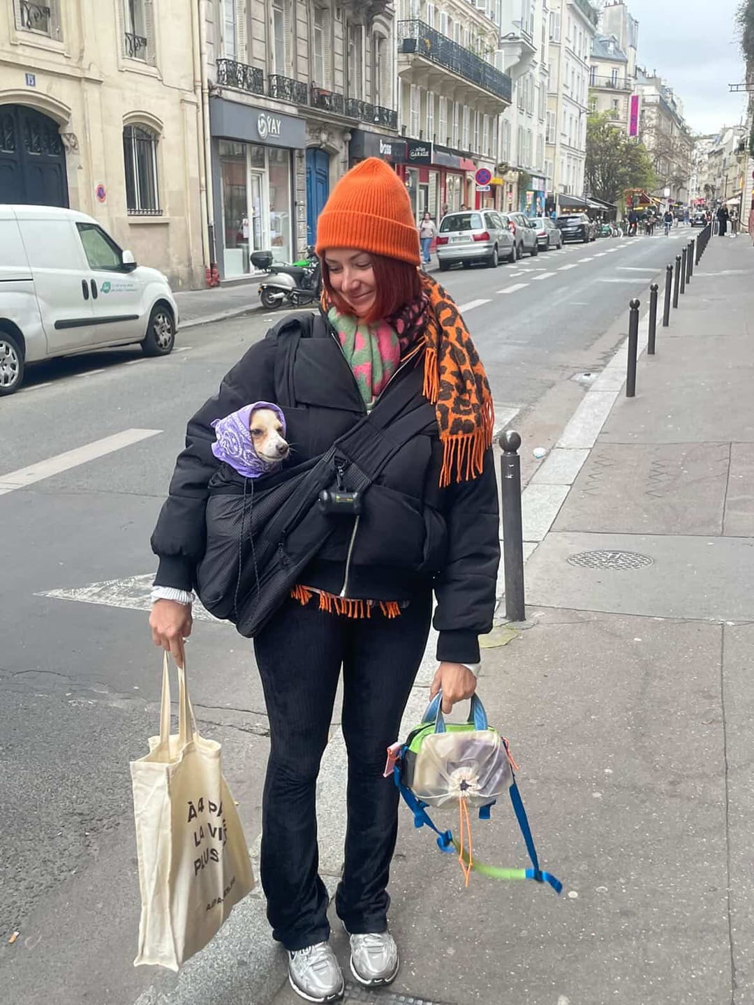 Customer photo review of Sac de transport en bandoulière noir