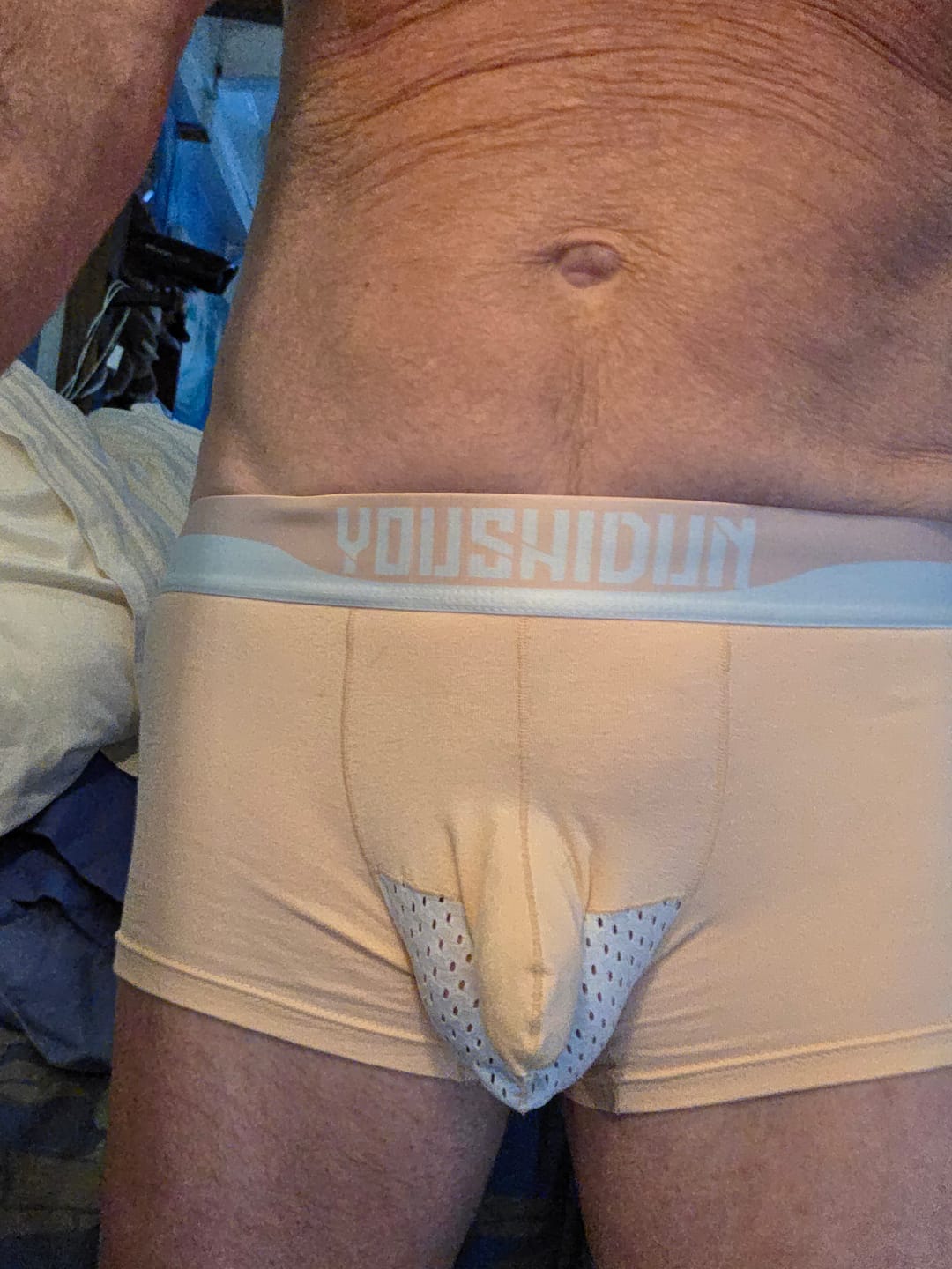 Customer photo review of 3 Pack Men's Comfy Cotton Dual Pouch Underwear