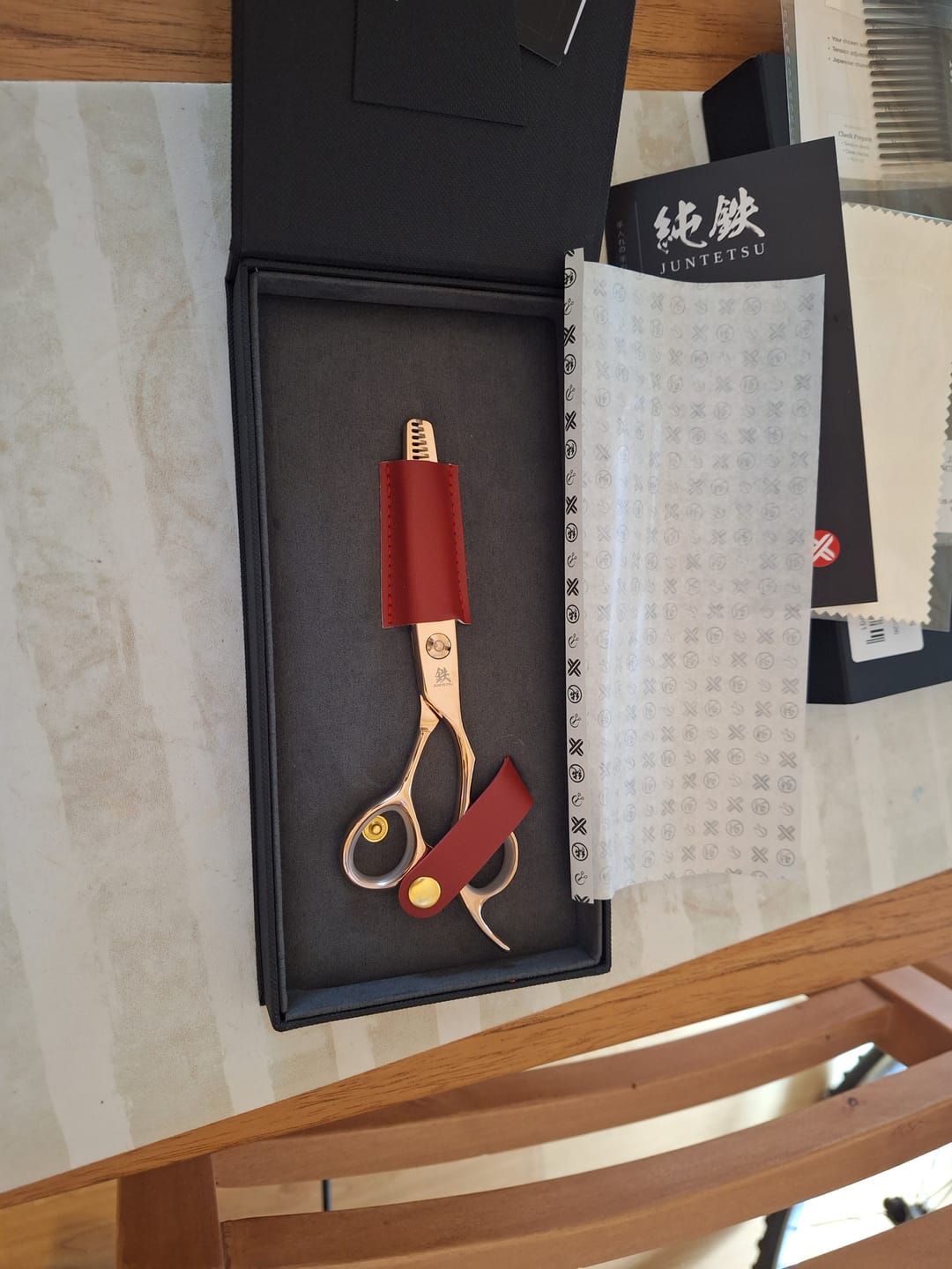 Customer photo review of Juntetsu Rose Gold VG10 Pro Shears Set