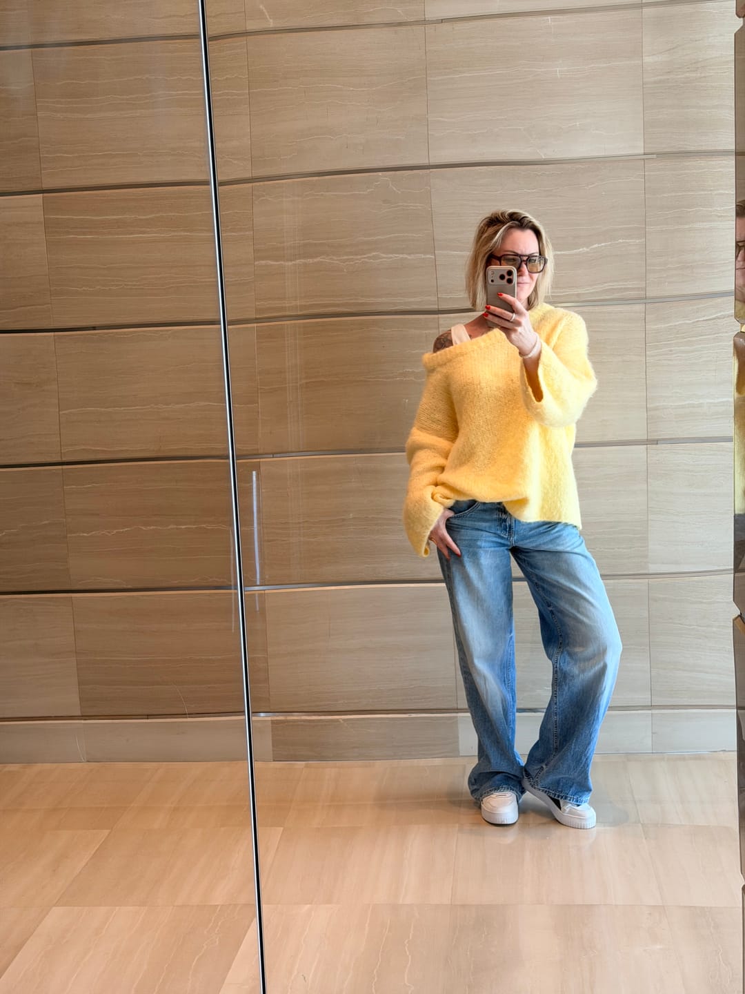 Customer photo review of Ultra-Soft Off-Shoulder Knit