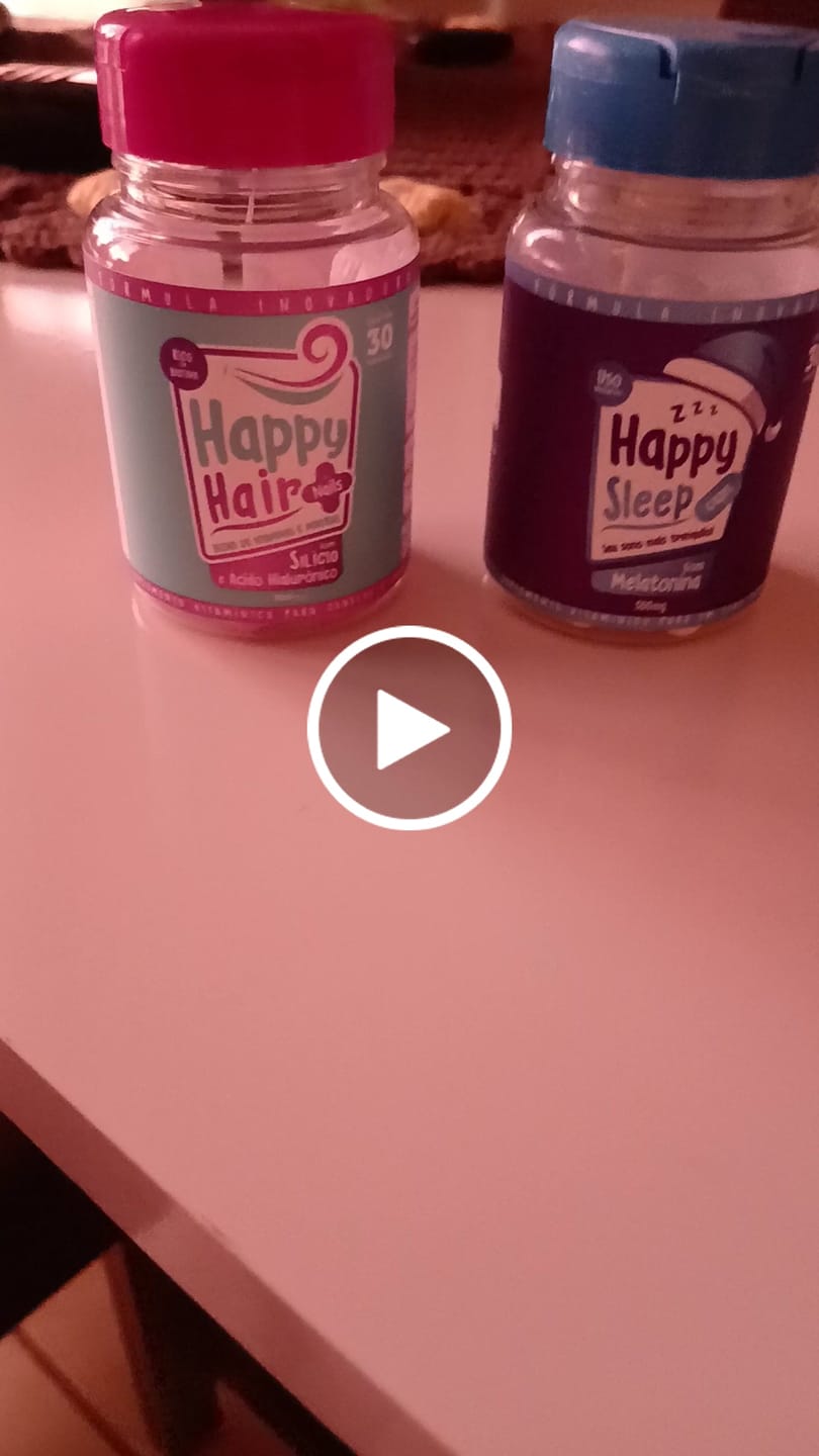 Customer video review of Happy Hair 3 Potes + 1 Melatonina Grátis