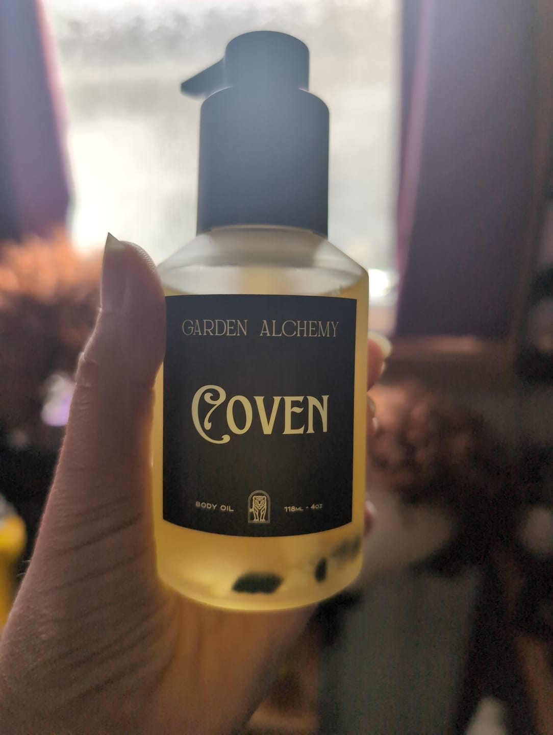 Customer photo review of COVEN BODY OIL
