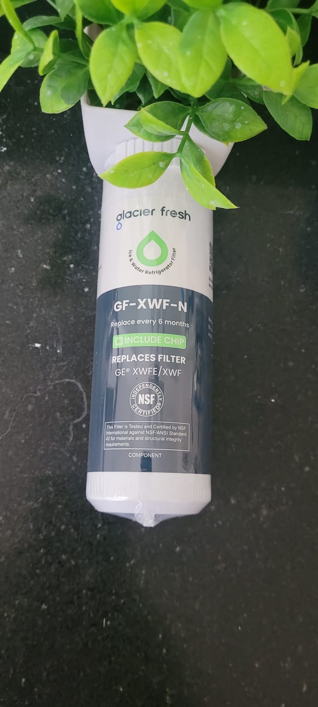 Customer photo review of GlacierFresh Replacement for GE XWFE Water Filter - NSF Certified with RFID Chip