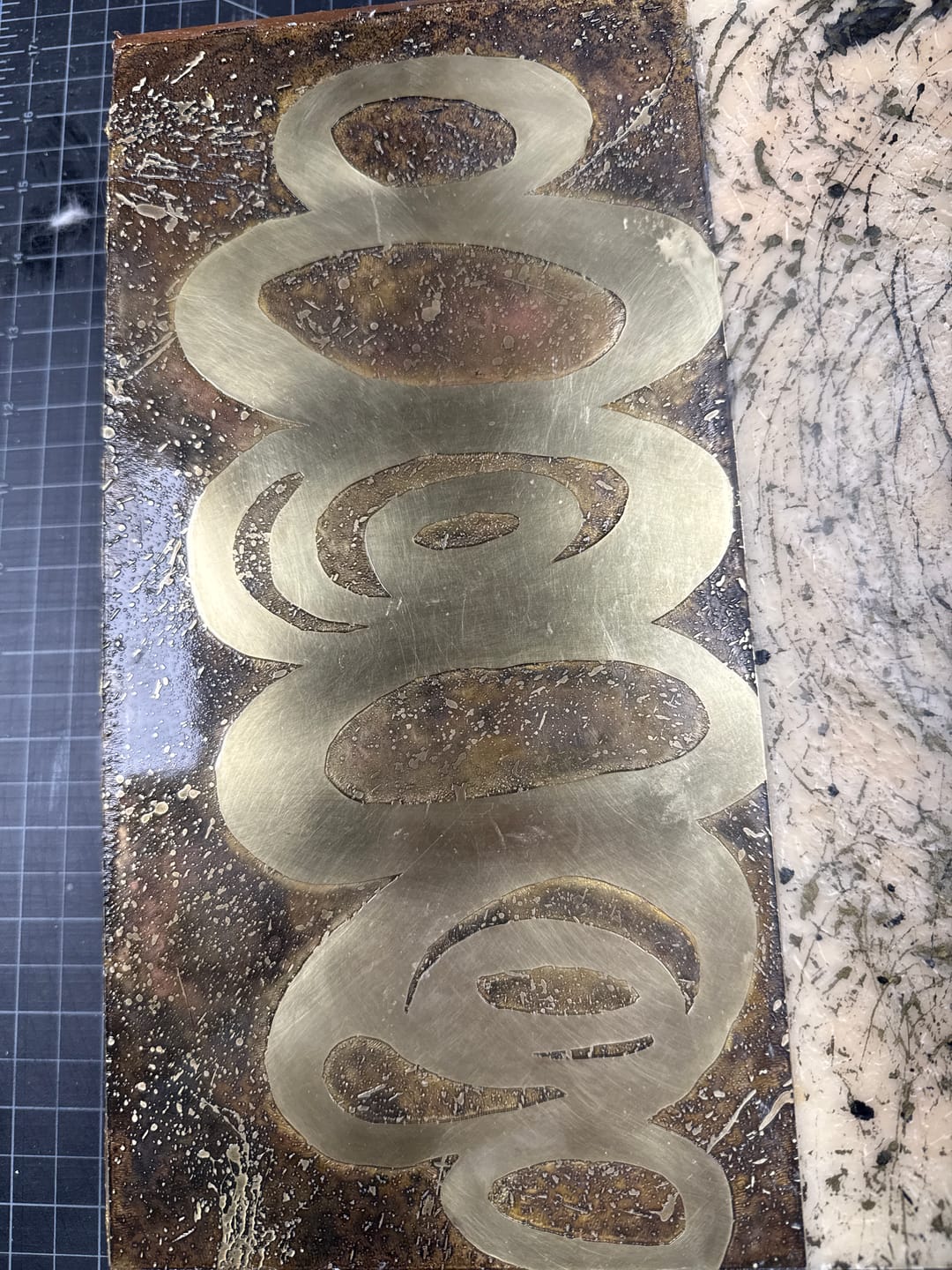 Customer photo review of Brass Sheet: 0.025" Thick x 6" Wide x 12" Long (1 Piece)