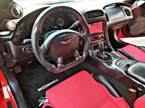 Customer photo review of Genuine Carbon Fiber Dash For Chevrolet Corvette C5 Fits Double Din Radio