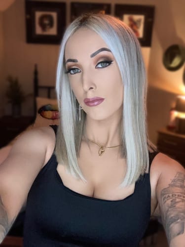 Customer photo review of Harp Necklace