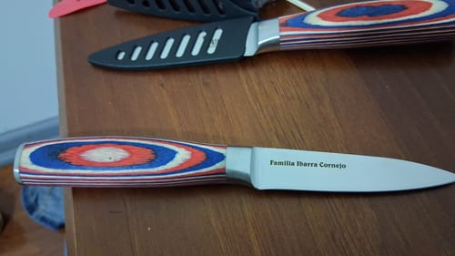 Customer photo review of VIVA CHILE! - Cuchillo puntilla Acero Alemán Hoja 10 cm PATAGÓN