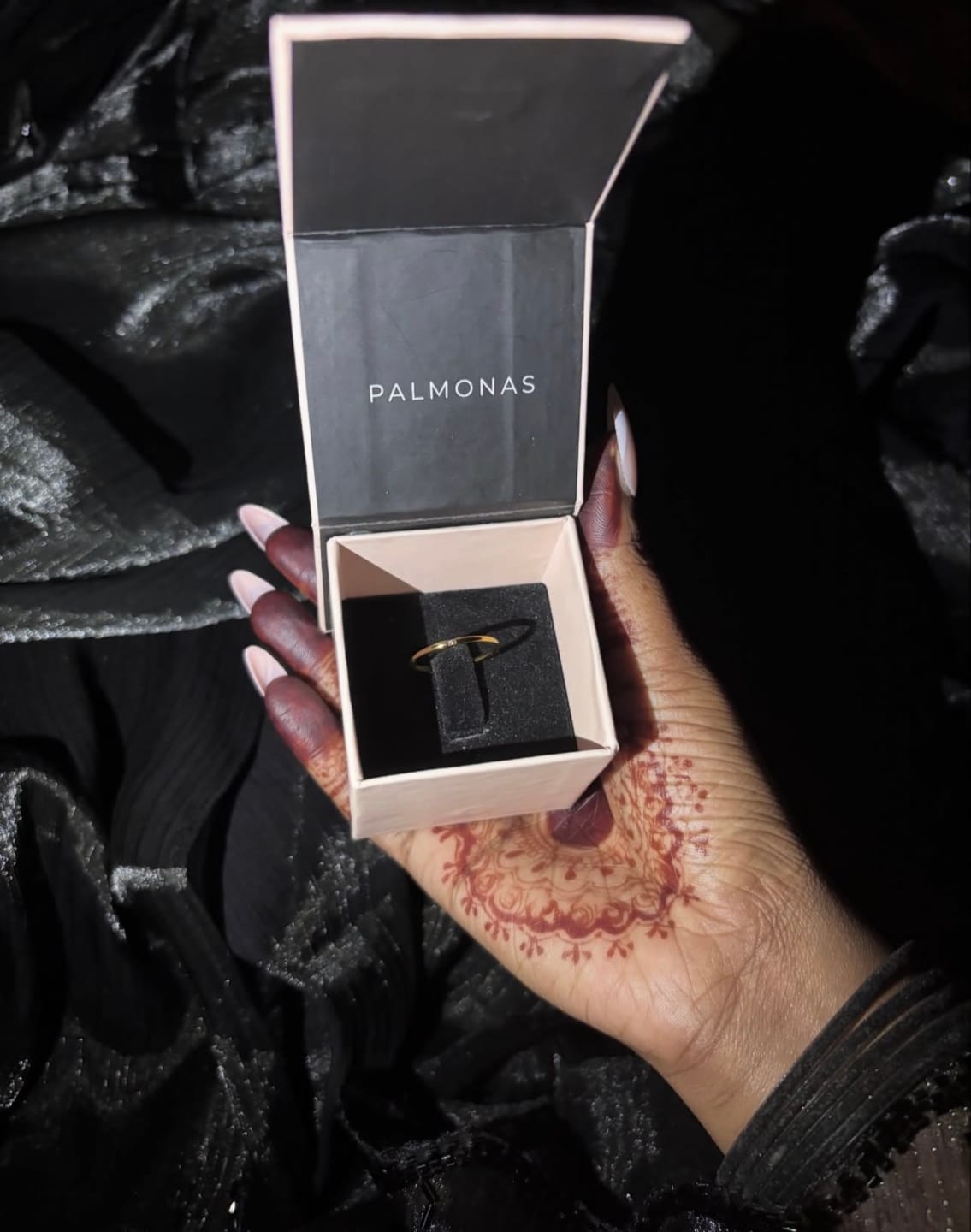 Customer photo review of Smooth Thin Stacking Ring