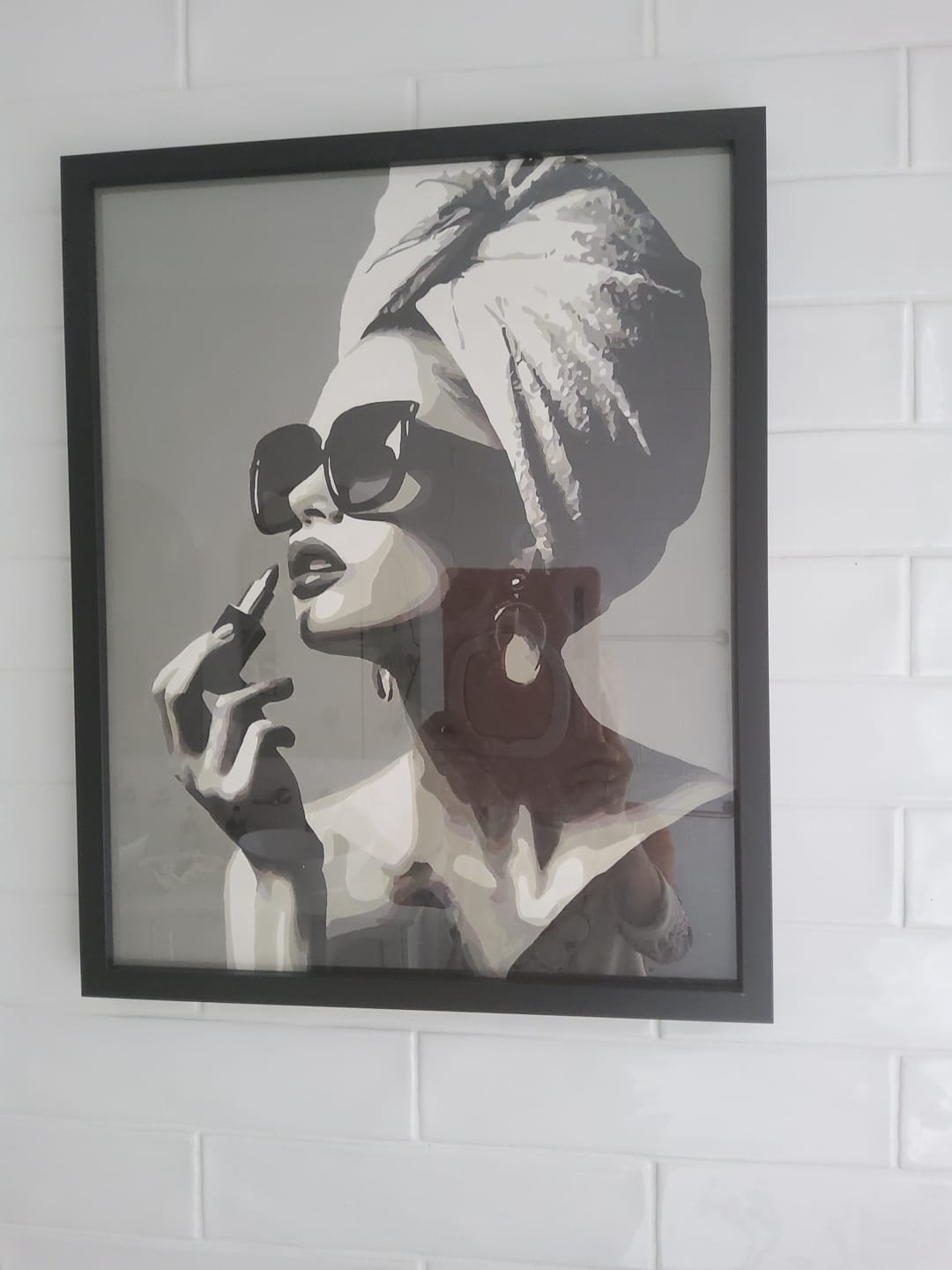 Customer photo review of Grayscaled fashion | Paint by Number
