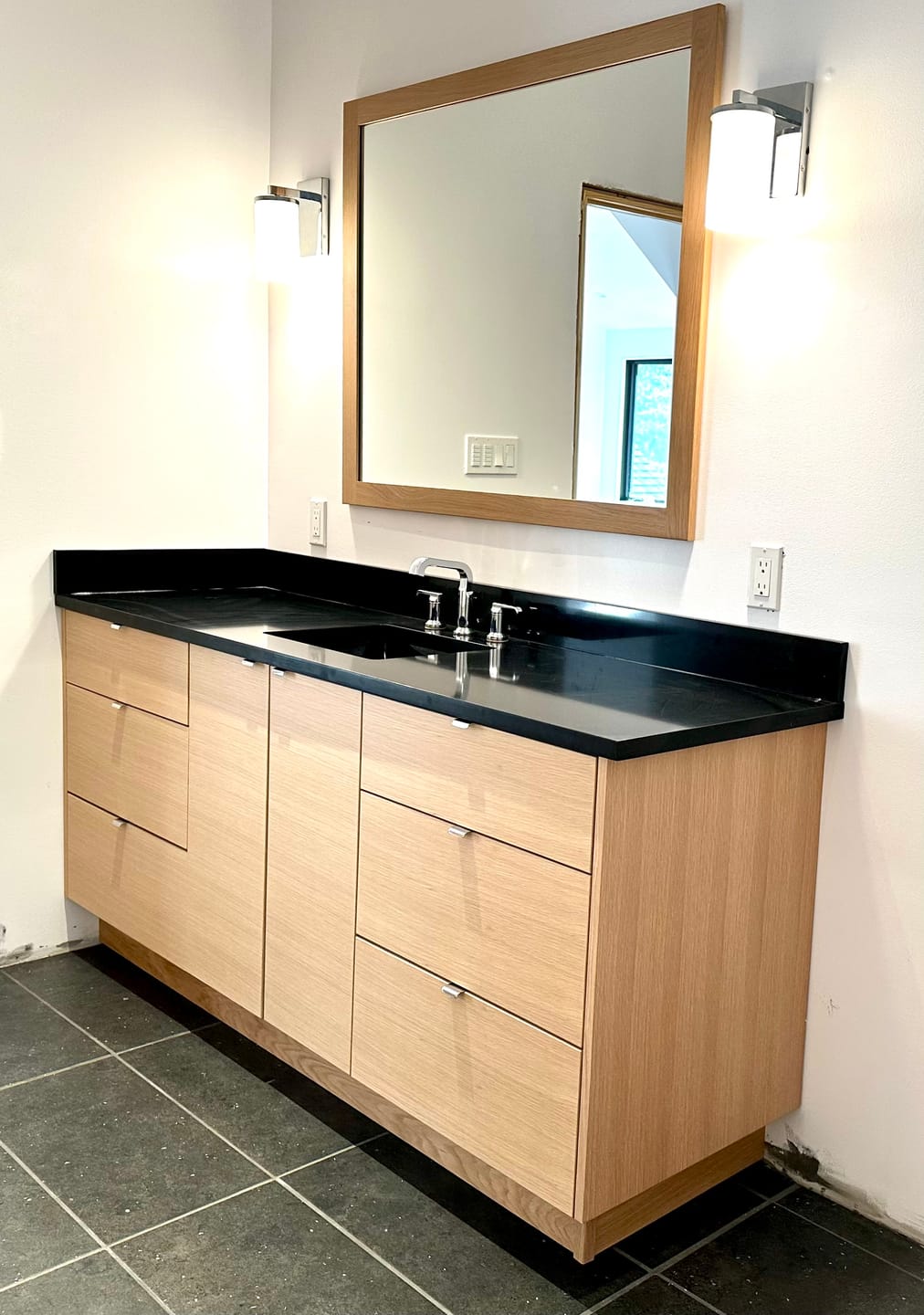 Customer photo review of Ashbury 72" Natural White Oak Bathroom Vanity