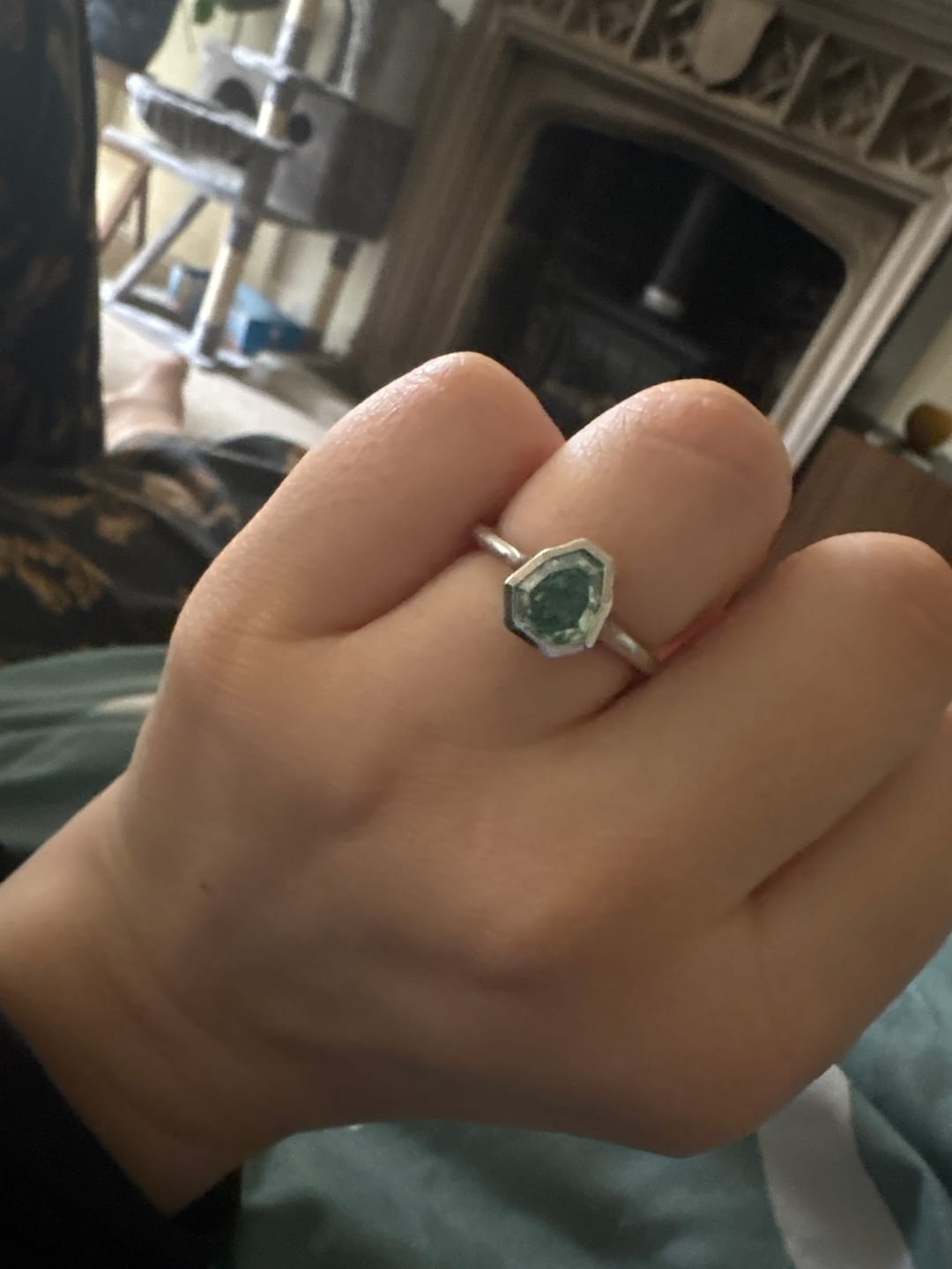 Customer photo review of Dainty Pixel Ring PREORDER