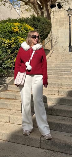 Customer photo review of Miumiu 2025 Faux Fur Hooded Sweater