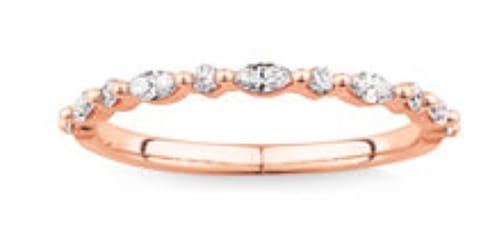 Customer photo review of 0.25ct TW Diamond Band in 9ct Rose Gold