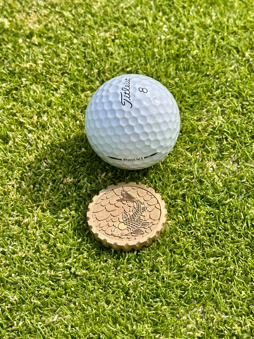 Customer photo review of Koi 2.0 Brass Ball Marker