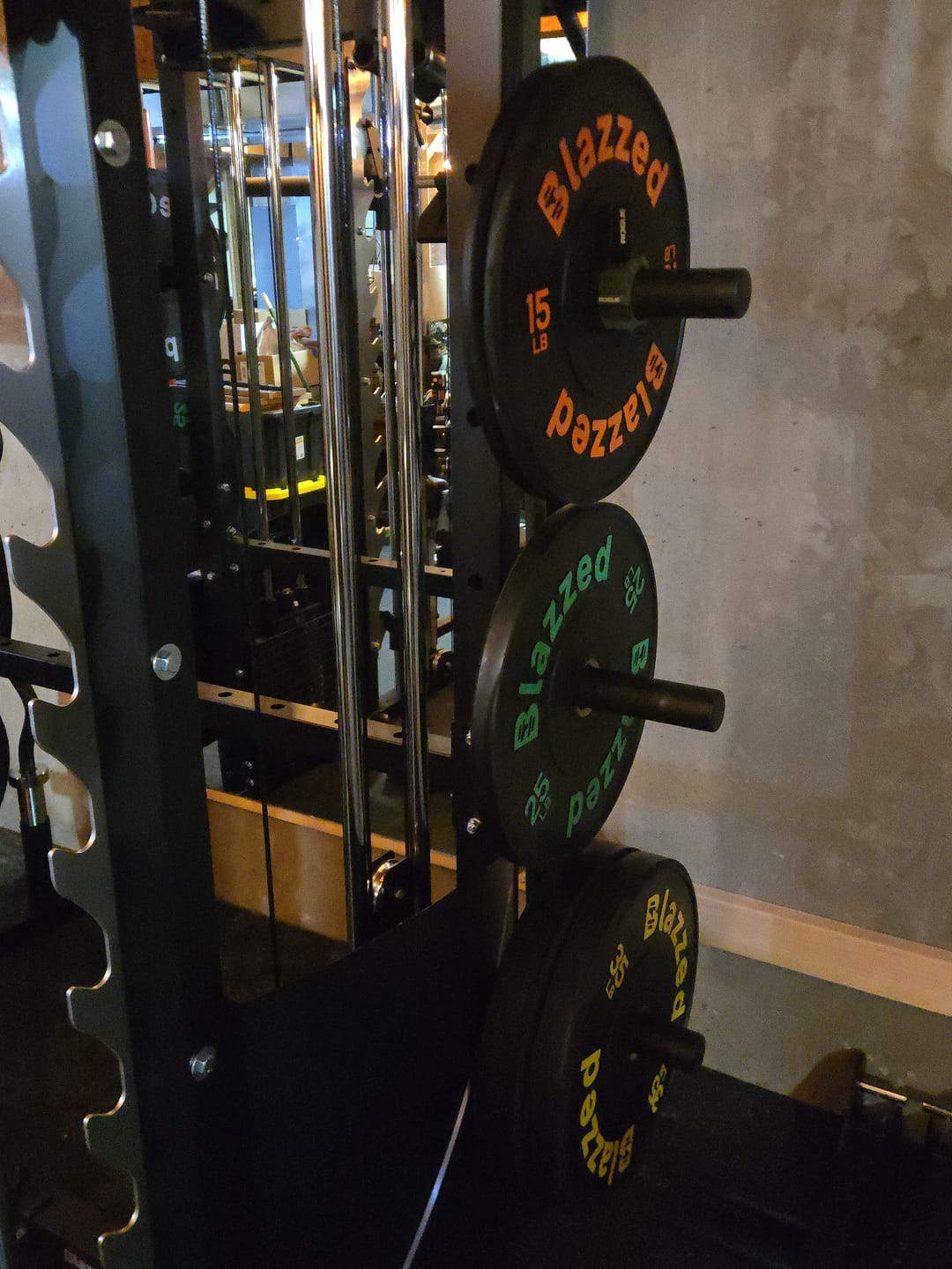 Customer photo review of Blazzed HDX 260lb Bumper Plate Set