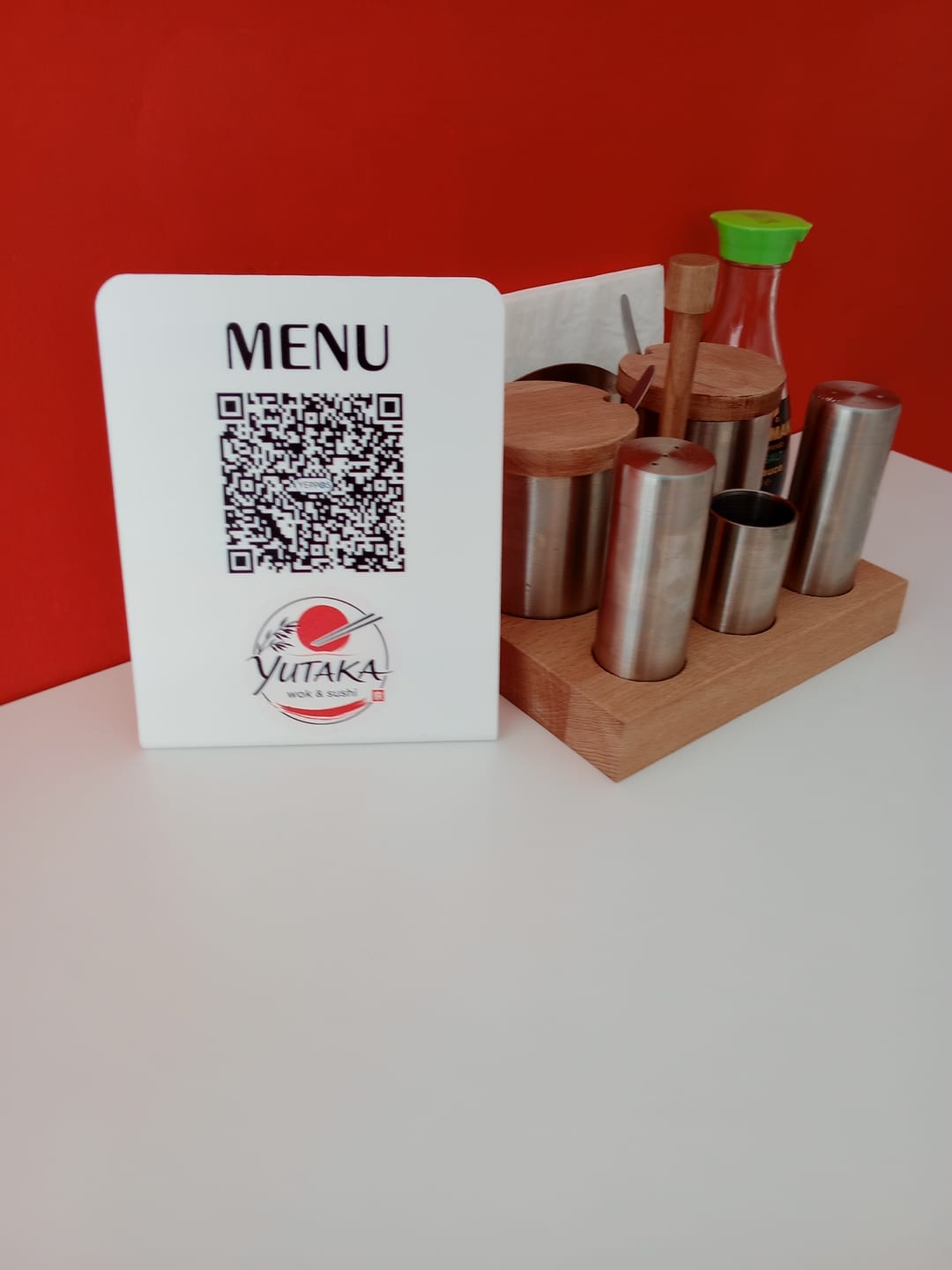 Customer photo review of Metal QR Menü Standı