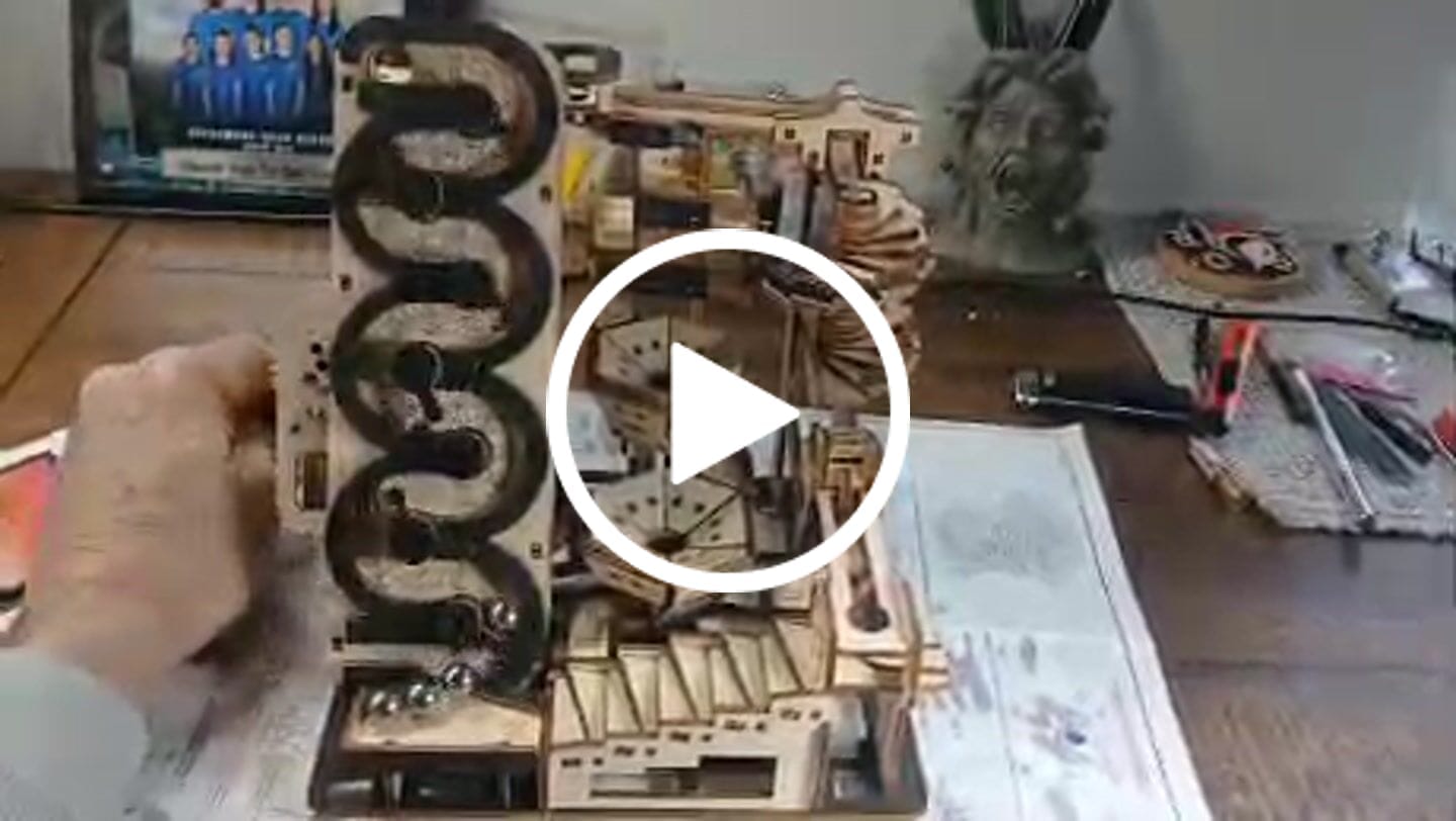 Customer video review of Electric Mechanical Marble Run 3D Wooden Puzzle