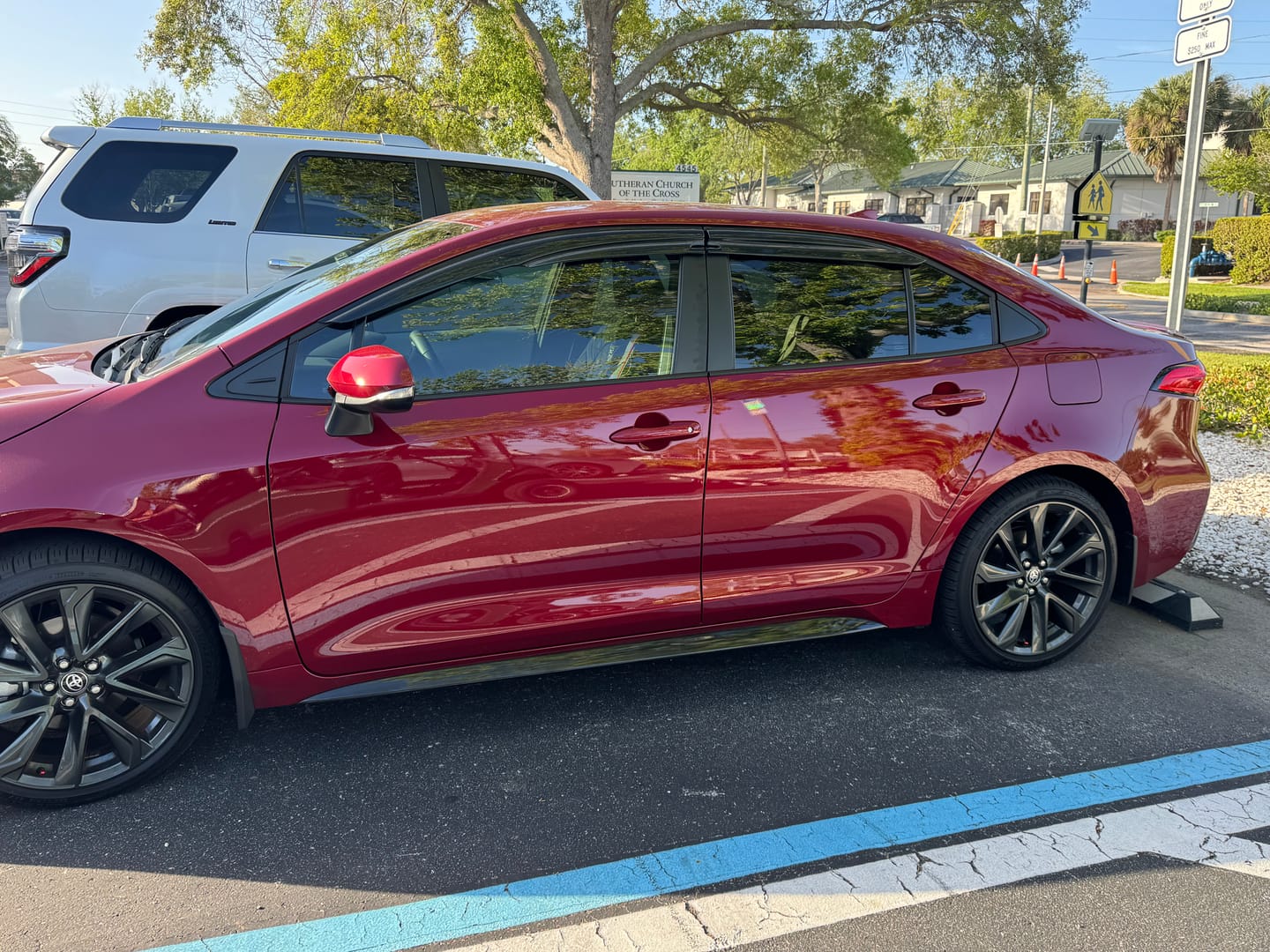 Customer photo review of Fits Toyota Corolla 2020-2026 3D Mugen Style Window Visors Rain Guard