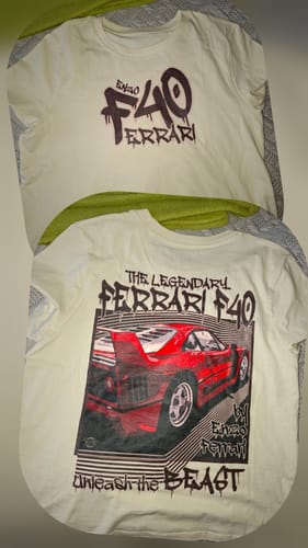 Customer photo review of Ferrari F40 Unleash The Beast Backprint Premium Shirt Women