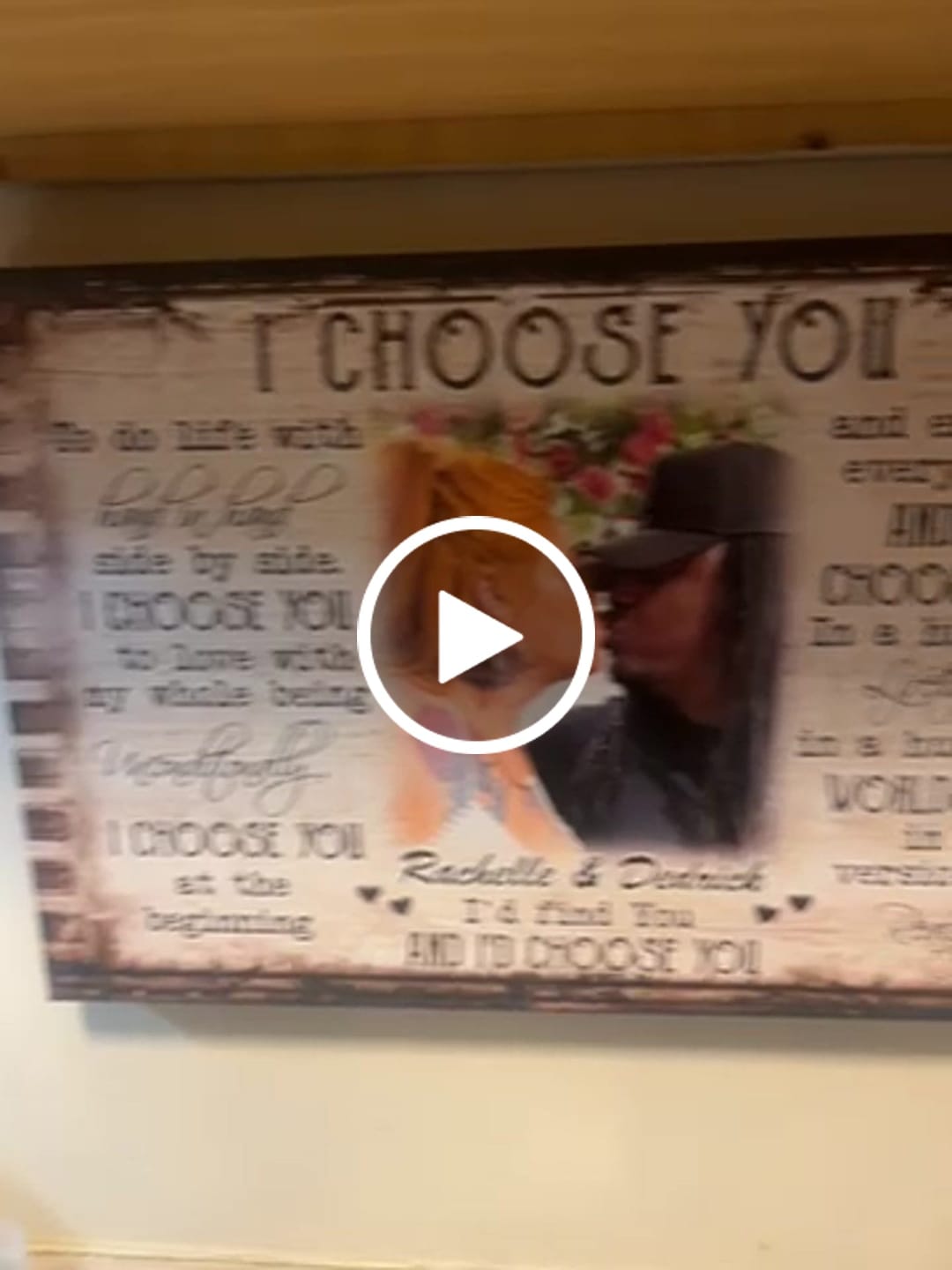 Customer video review of Couple Personalized Canvas Prints - Custom Photo & Text - 5 Sizes - Anniversary Gift, Love Gifts, Couple Gifts for Her, I Choose You - Dem Canvas