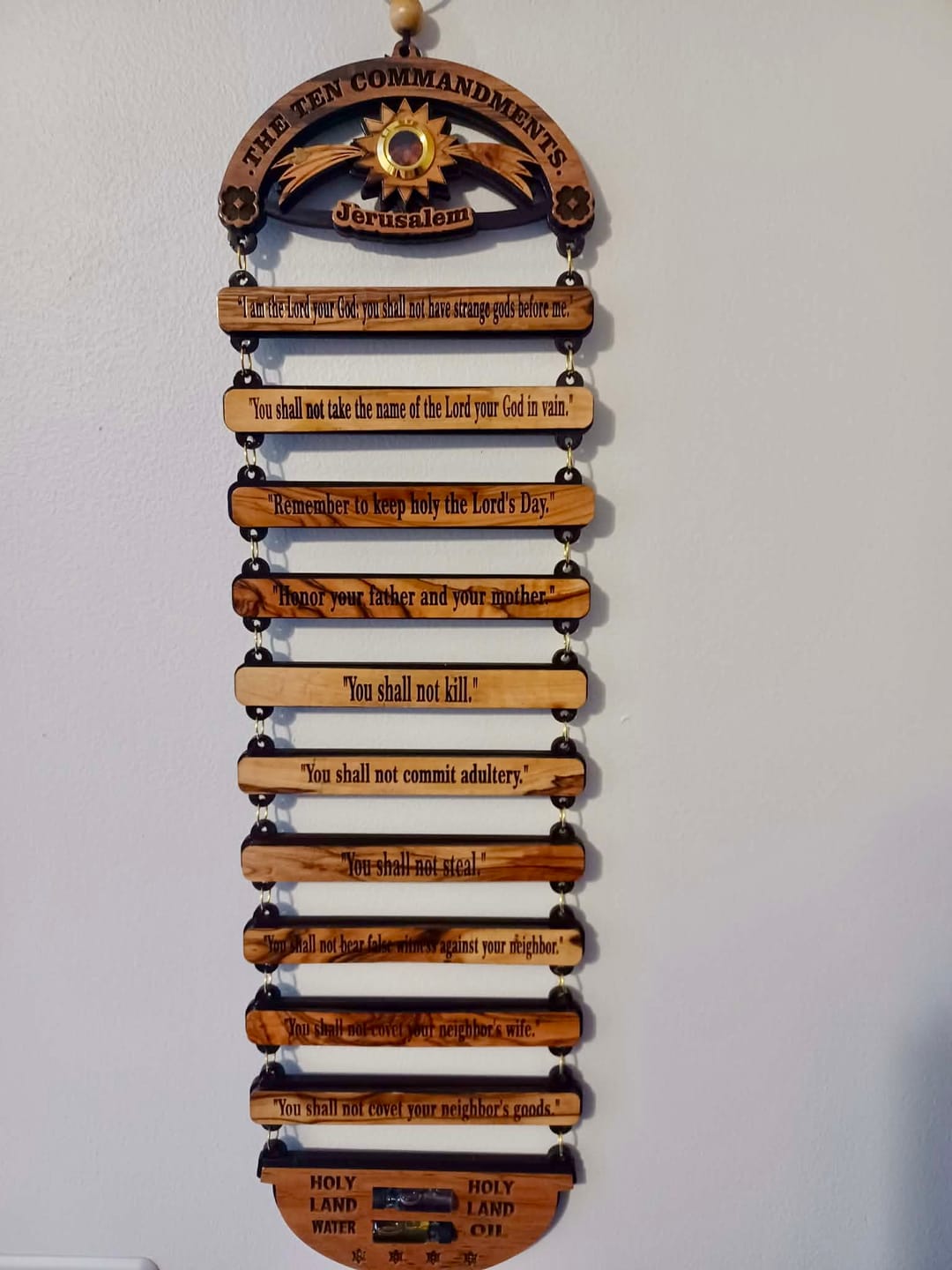 Customer photo review of Ten Commandments from the Holy Land Wall Hanging