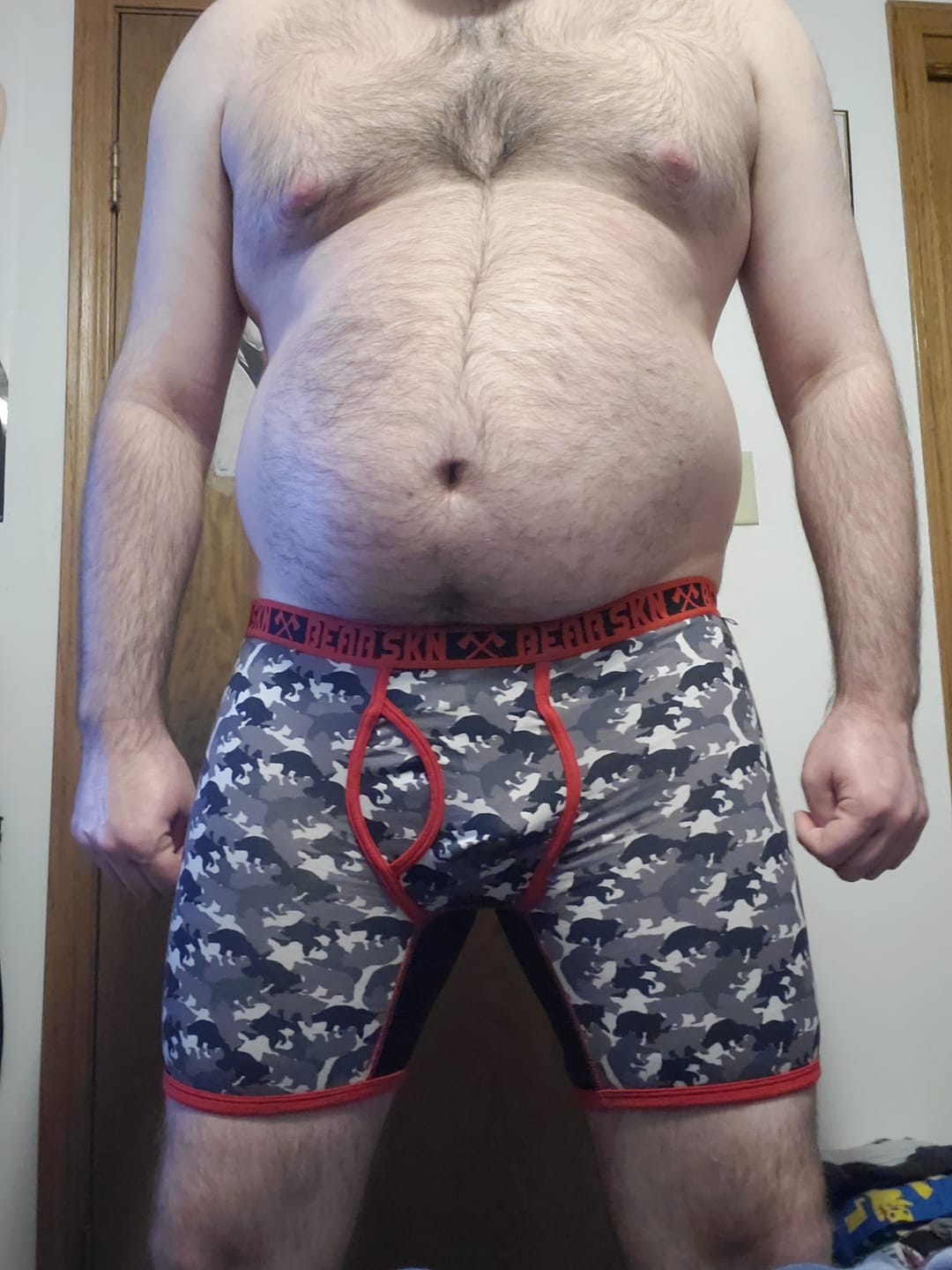 Customer photo review of Long Leg Bamboo Boxer Brief - Red Bear Camo