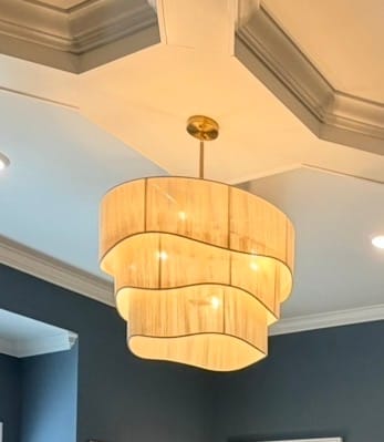 Customer photo review of 3-Tier Beige Woven Thread Drum Pendant Light