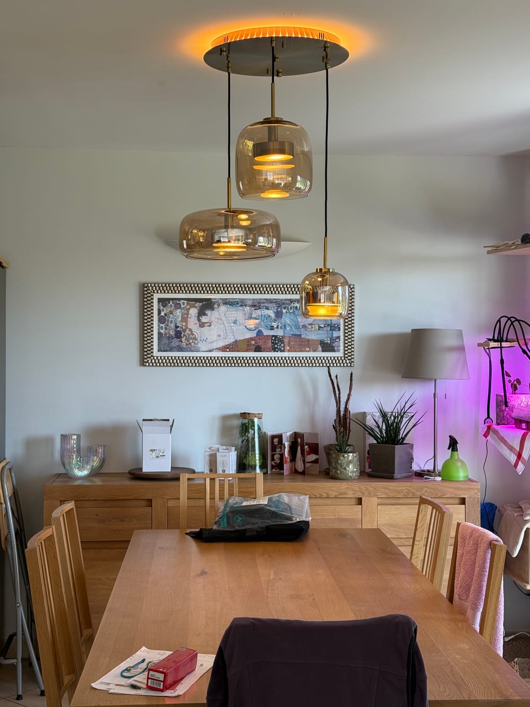 Customer photo review of Suspension moderne en verre teinté NOVA | 1 Suspension