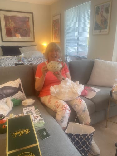 Customer photo review of Belleek Classic Shamrock Teapot