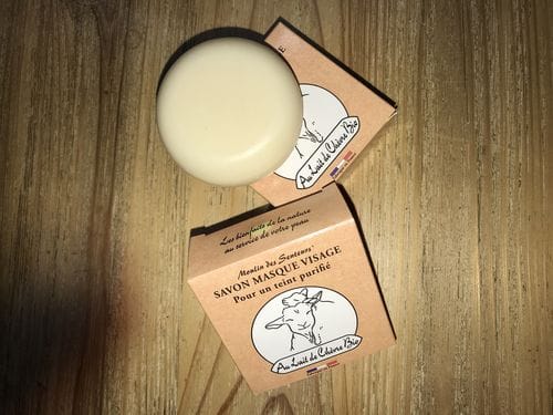 Customer photo review of Savon masque au lait de chèvre bio 100g