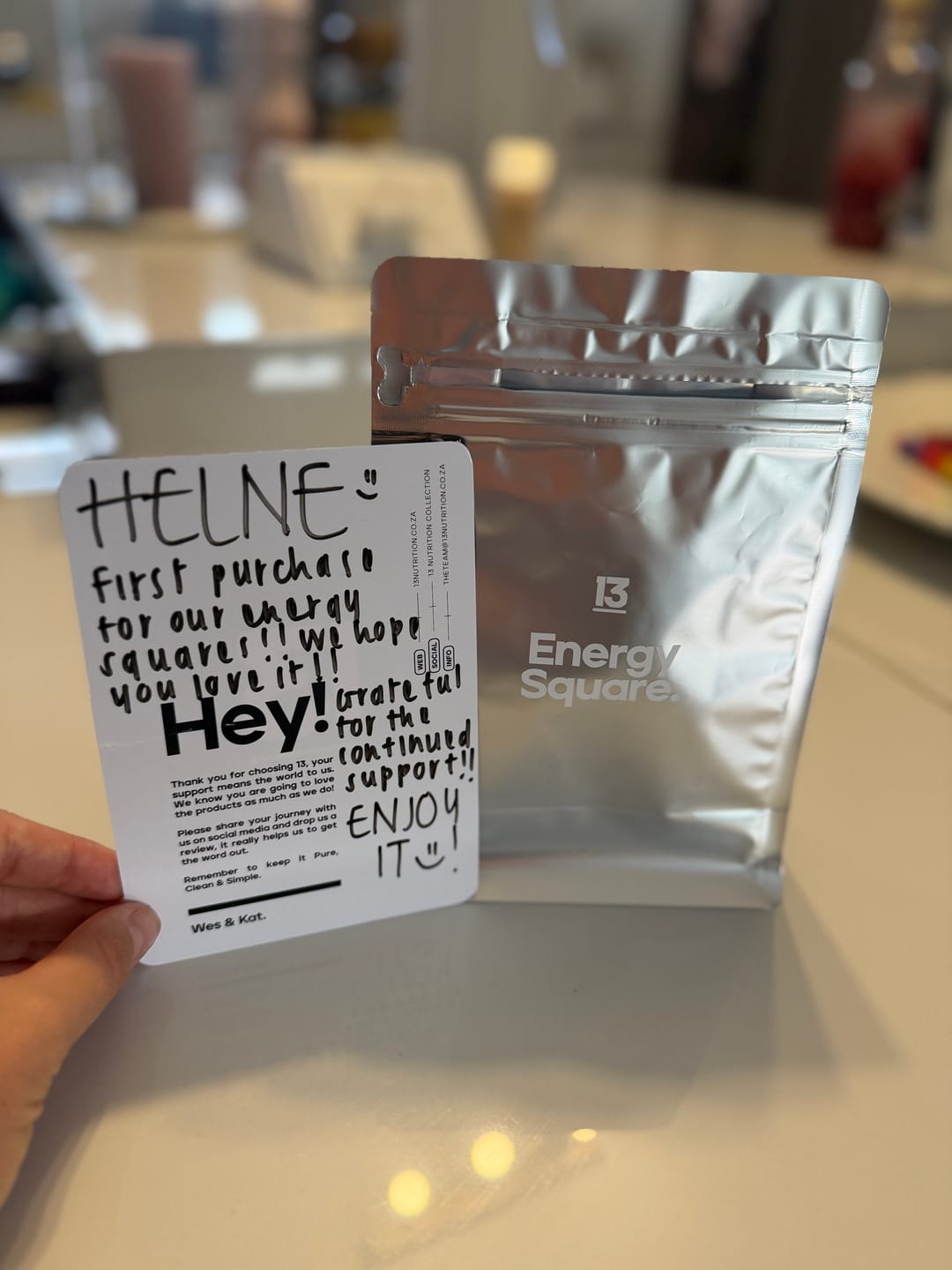 Customer photo review of 13 Energy Squares.