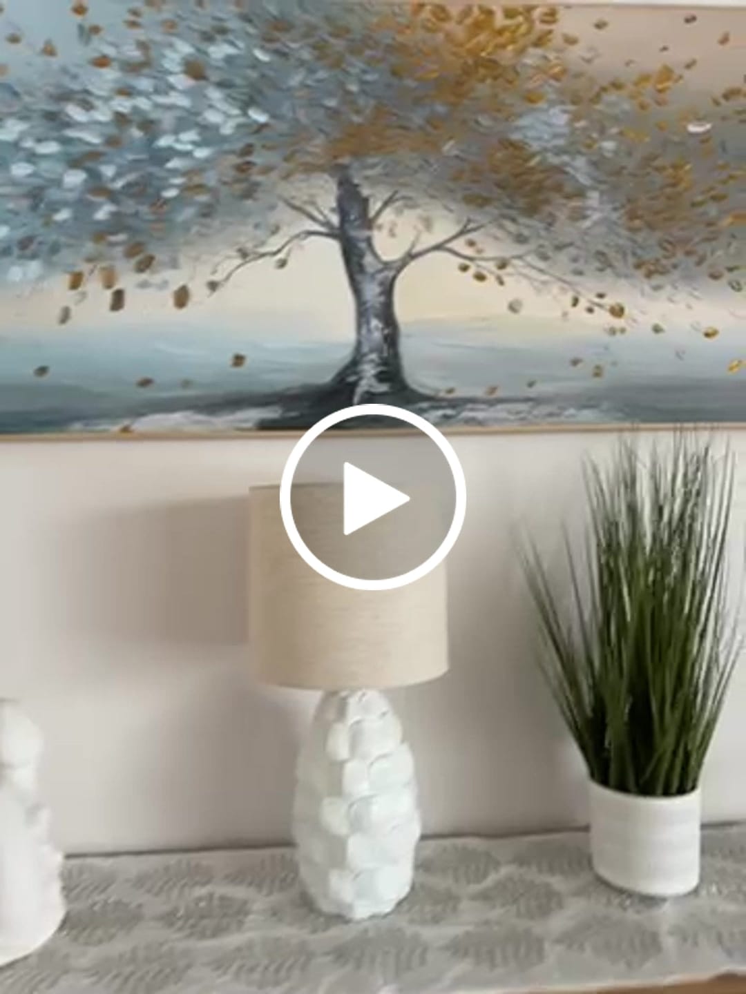 Customer video review of Tree Textured Painting Canvas #TP011