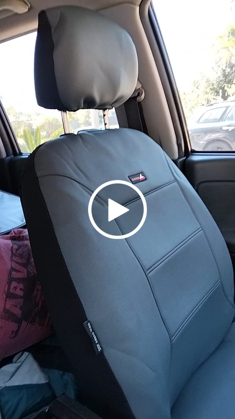 Customer video review of Sharkskin Neoprene Universal Front Seat Covers - Charcoal