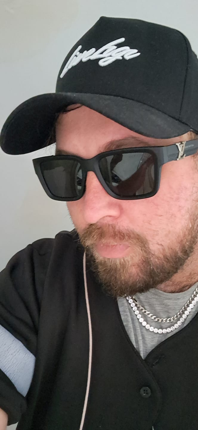 Customer photo review of A-FRAME HAT - BLACK SCRIPT