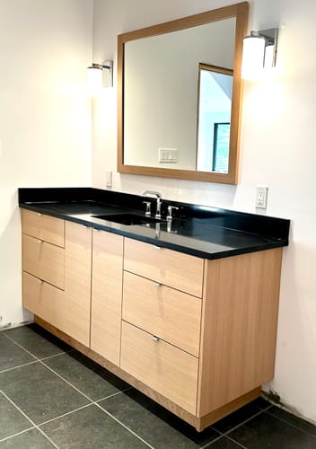 Customer photo review of Natural White Oak Mirror 44"