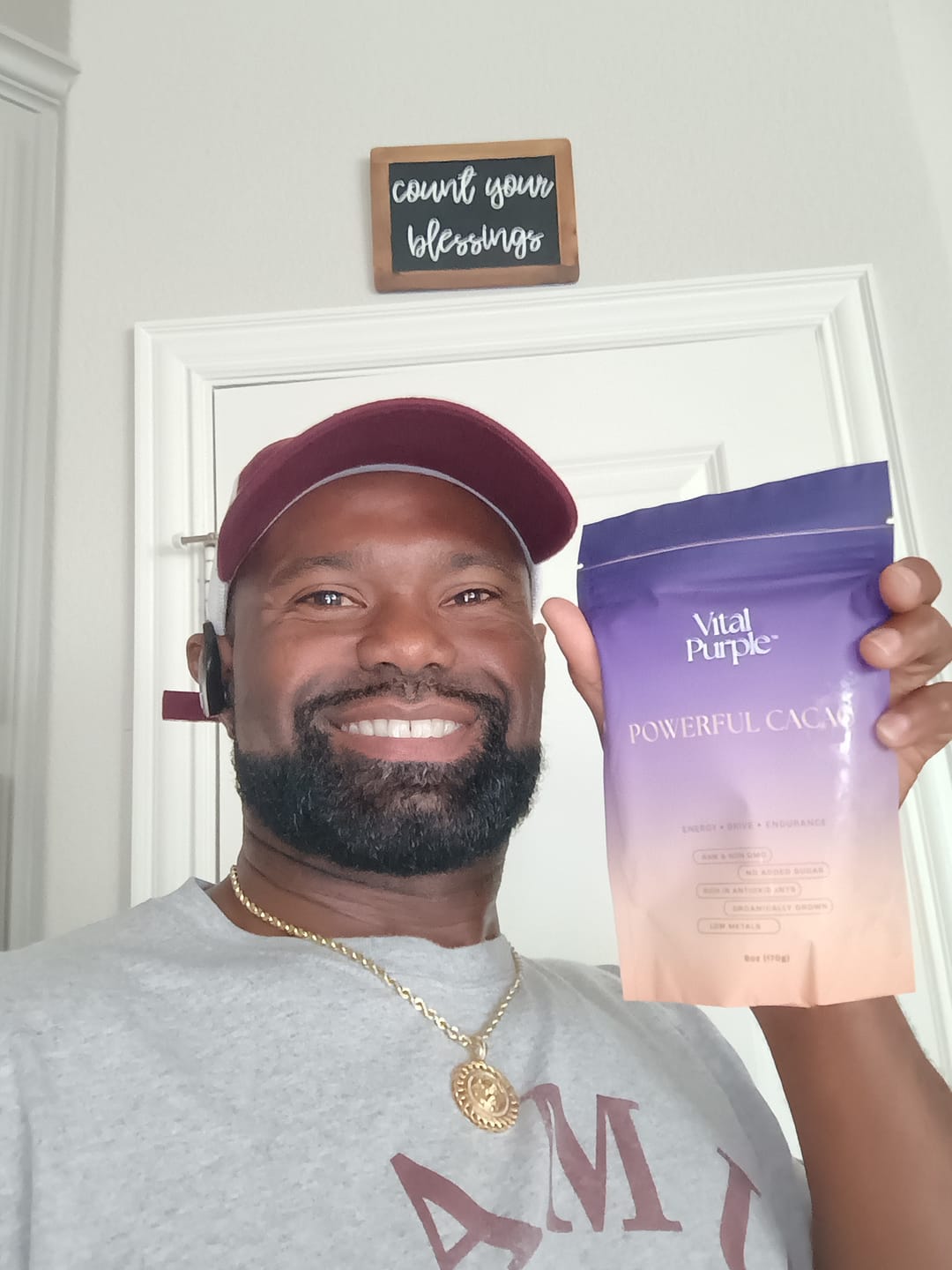 Customer photo review of Organic High Flavanol Cocoa Powder | Purple Cacao Powder | 25% Fat