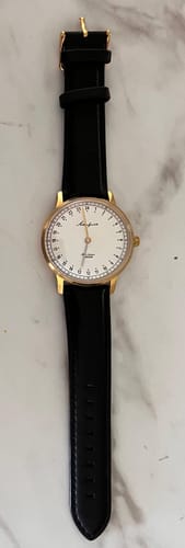 Customer photo review of Black Leather Strap