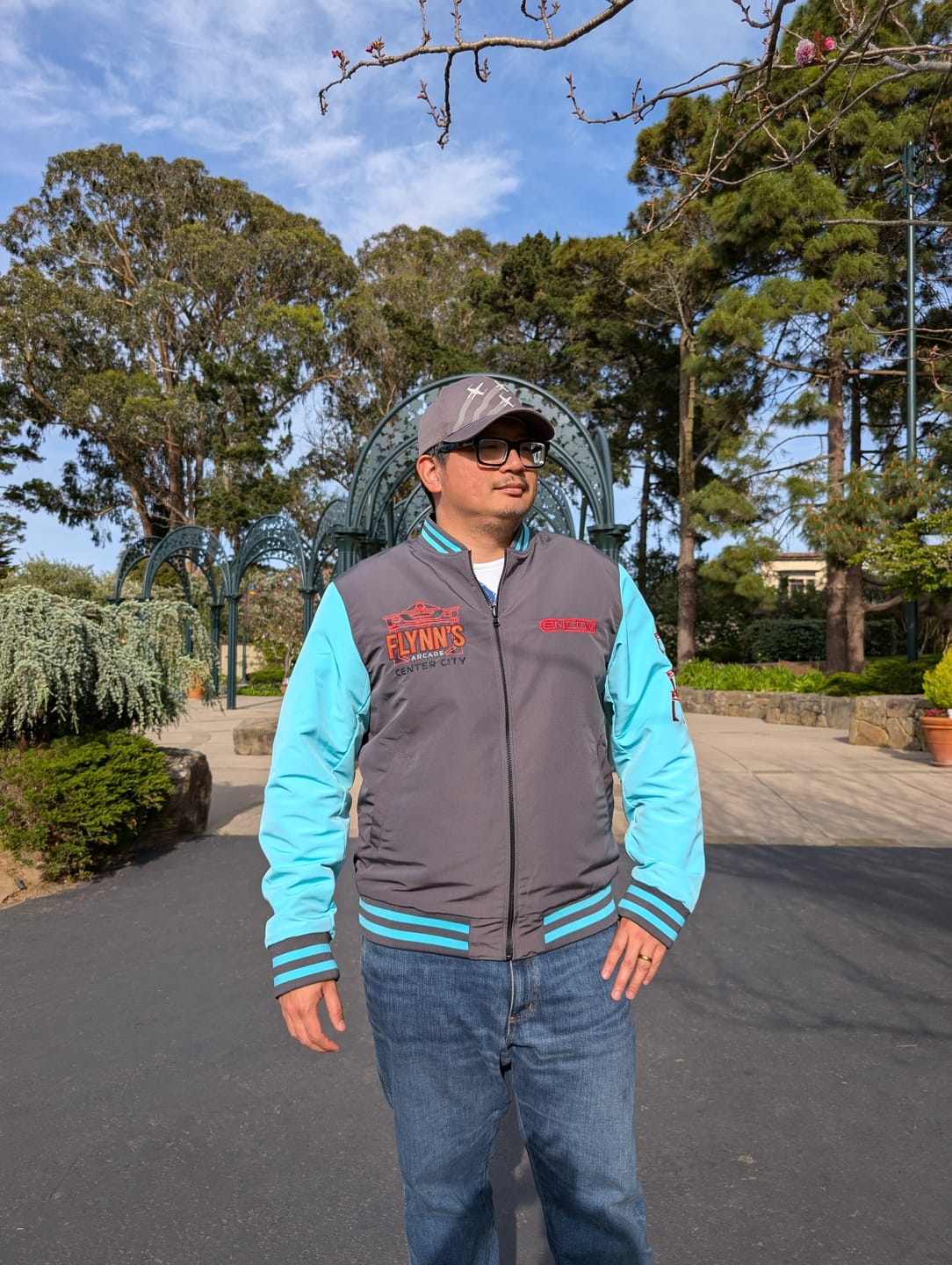 Customer photo review of Disney's Tron Legacy "Light Suit" – Reversible Bomber Jacket