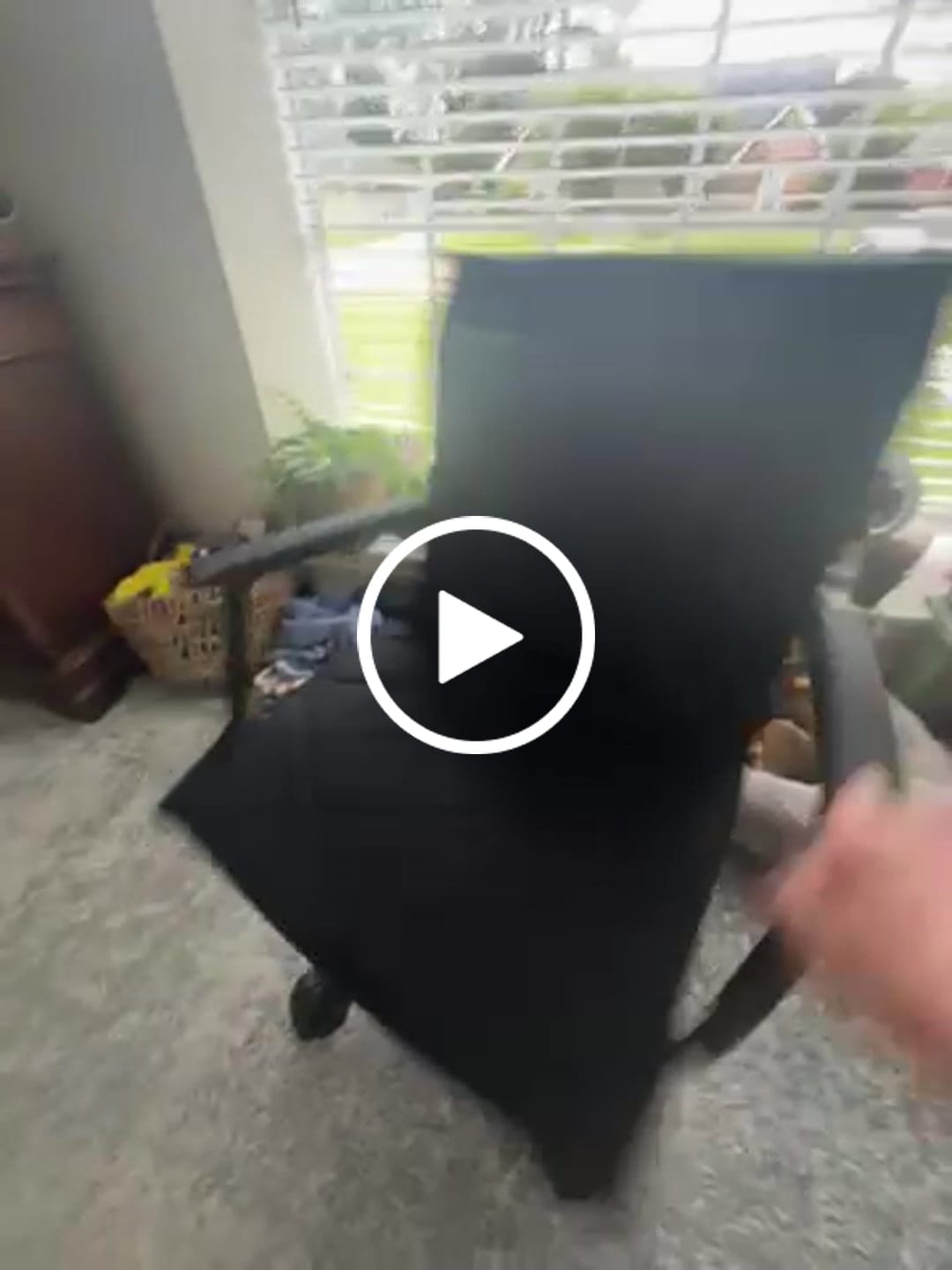 Customer video review of Hunting Chair Adjustable Height 360°  Swivel Blind Chair With Armrests