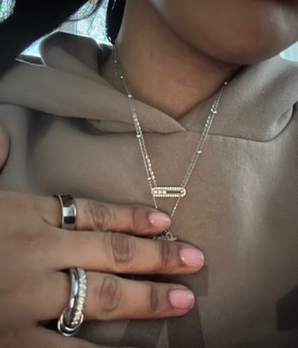 Customer photo review of Pave Soul Kette 18K Vergoldet