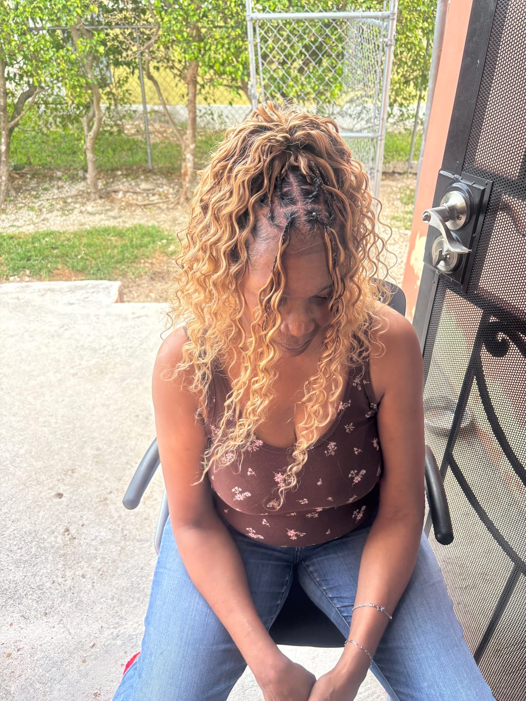 Customer photo review of #27/30/613 Mix Color Blend Loose Deep Wave Human Crochet Hair for Boho Braids
