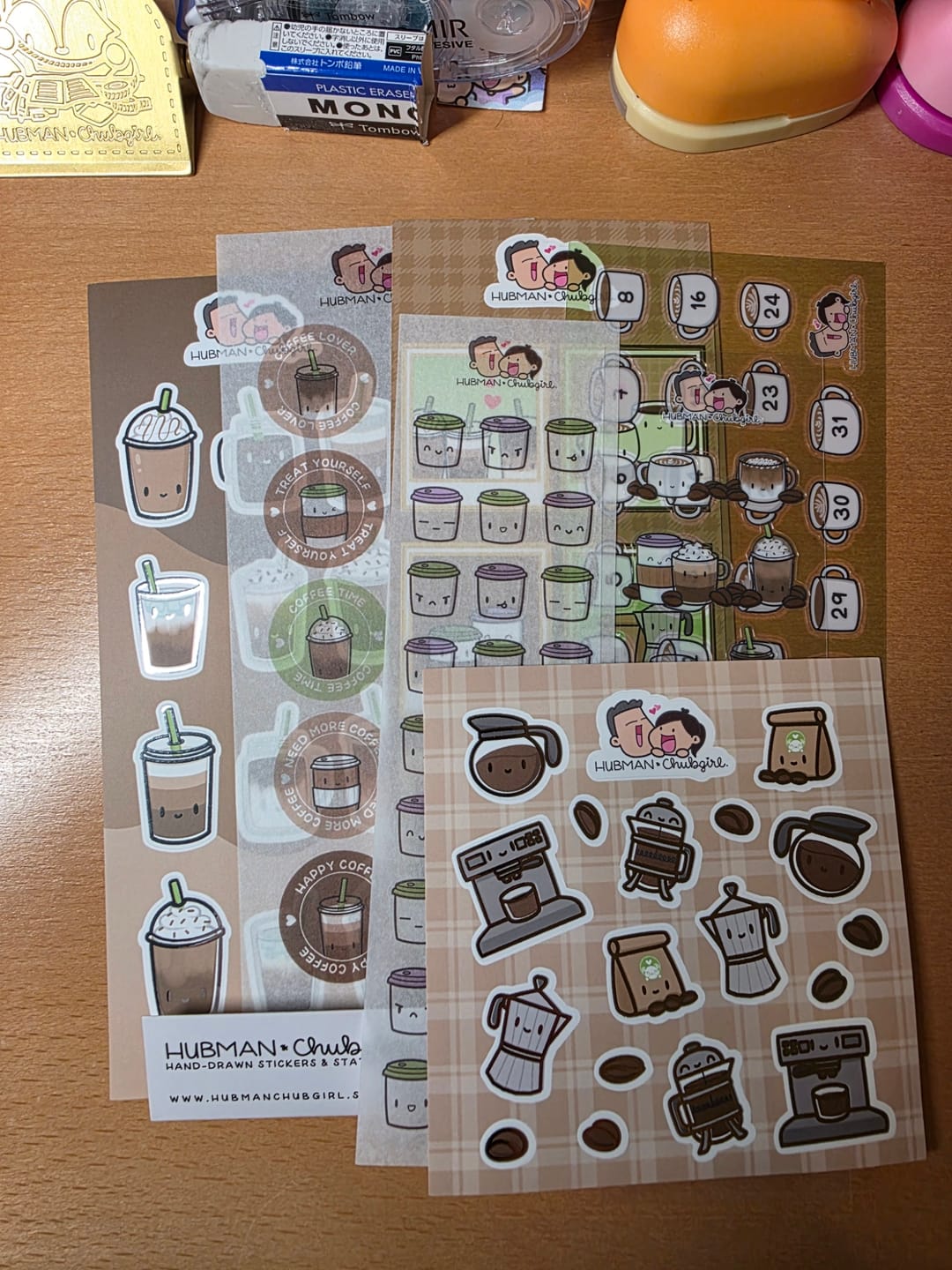 Customer photo review of Coffee Lovers Variety Sticker Pack