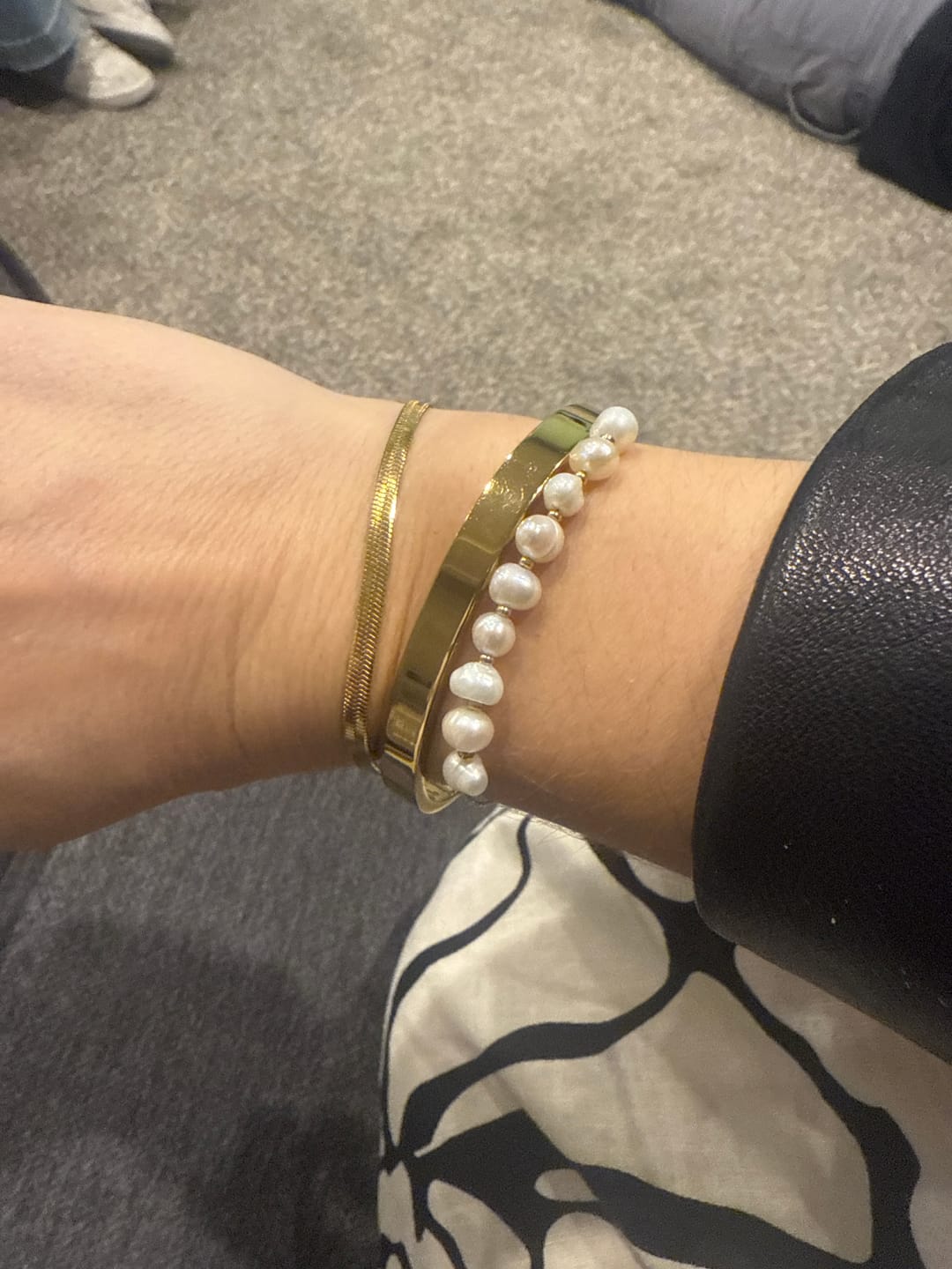 Customer photo review of Eva Freshwater Pearl Bracelet